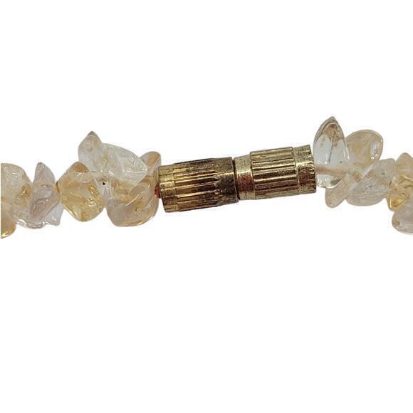 Vintage Chip Natural Stone Barrel Clasp 18‎ inch Necklace - Picture 3 of 6